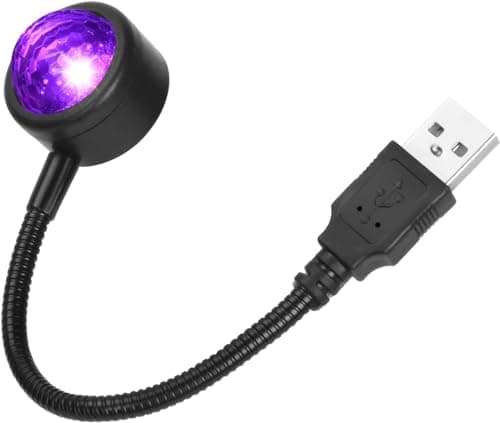 Portable USB LED Star Light with Voice Control, 4 Colors and 9 Lighting Modes 360° Rotatable, Romantic Night Light for Car, Home, Party, Creative Interior Lighting, Compatible with All USB Ports