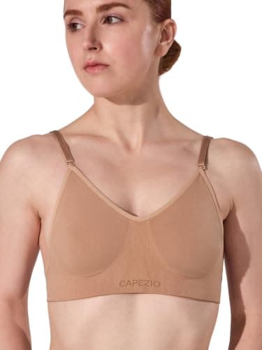 Capezio womens Seamless Clear Back Bra With Transition Straps Base Layer Top (pack of 1)