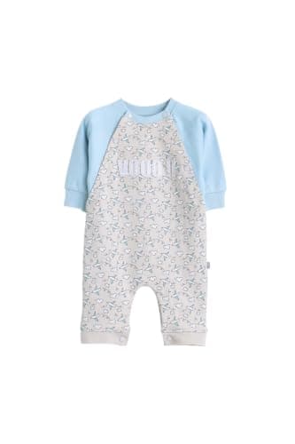 Junior Baby Boys Long Sleeve Romper Jumpsuit - Soft Cotton Blend One-Piece Outfit with Snap Closure, Printed Infant Playsuit, Multicolor, 06