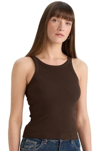 DeFacto Woman Casual Slim Fit Halter Collar Knitted Athlete,Brown M