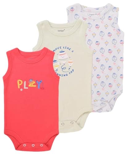 junior Unisex Sleeveless Printed Bodysuit - 7213 Baby & Toddler Underwear Set (pack of 3) Leotard
