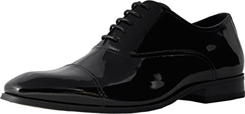 Florsheim Men's, Tux Cap Toe Oxford, Black Patent, 9.5 Shoes