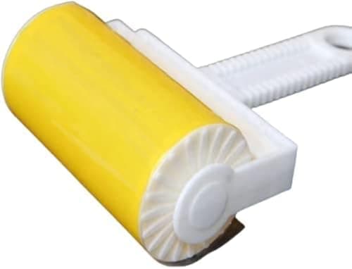 Plastic Super Sticky Lint Remover Roller Cloth Dust Remover Roller Reusable and Washable Super Sticky Power lint Roller Silicone Dust Pet Hair Remover Cleaning Brush 1pcs