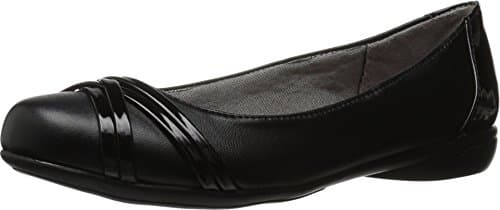 LifeStride Women's Aliza Flat Black Smooth 9 5, 41 EU