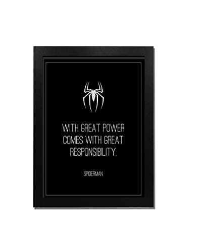 QUOTES - BLACK - Wooden Frame with Glass - Printed Poster Tableau wall art BZL-239-24322-BK