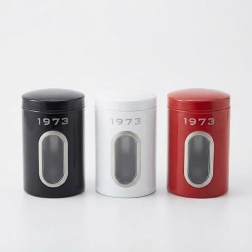2-Piece Tin Storage Canisters 1.5L for Spices Coffee Sugar Legumes