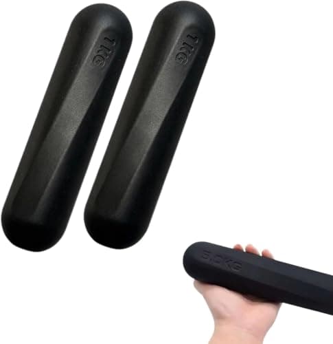 High Quality Silicone Dumbbells, Non-Slip Handle, 1 Kg, Suitable for Yoga, Pilates, Pair