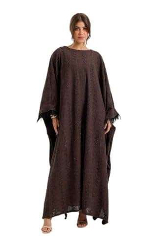 Carina Fringed Maxi Abaya Dress