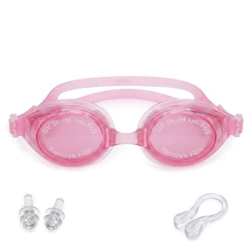 Swimming Goggles with Hypoallergenic Silicone, Shatter-Resistant Lenses and Adjustable Strap for Pool, Beach, Training and Recreational Swimming, SB-380