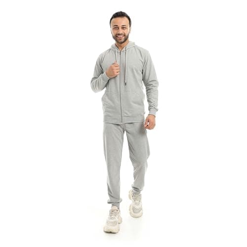 Red Circle Hoodie With Zipper With Pant
