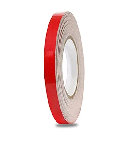1cm by 50m Reflective Self Adhesive Tape for Car Bicycle General Party Decoration (Red)