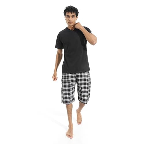 Red Circle Mens Pajama T-shirt and cardigan shorts pajama