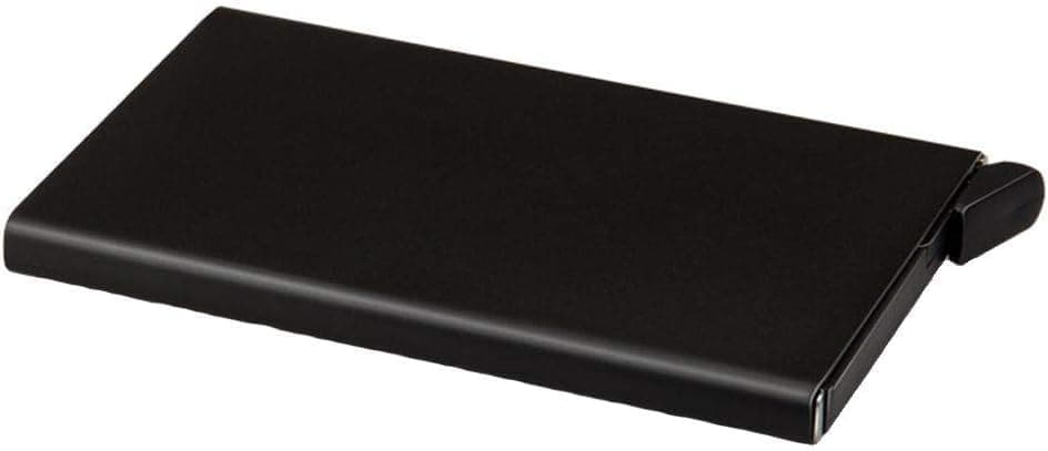 Ushop | RFID Blocking Card Holder Smart Wallet, Aluminum One-Click Emitting, Unisex, Black