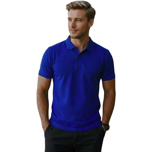 Men’s Polo T-Shirt – Classic Short Sleeve Casual Top, Soft Cotton Feel, Comfortable Fit for Daily Wear