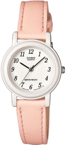 Casio Women's Light Pink Genuine Leather Analog Watch LQ139L-4B2