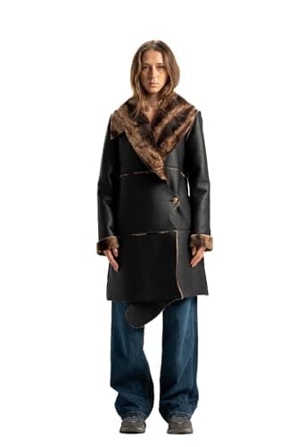 ASTK Womens Furred Fur Coat Outerwear