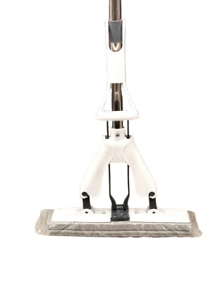 Sponge Mop with Telescopic Handle, Self-Wringing Design, White and Grey