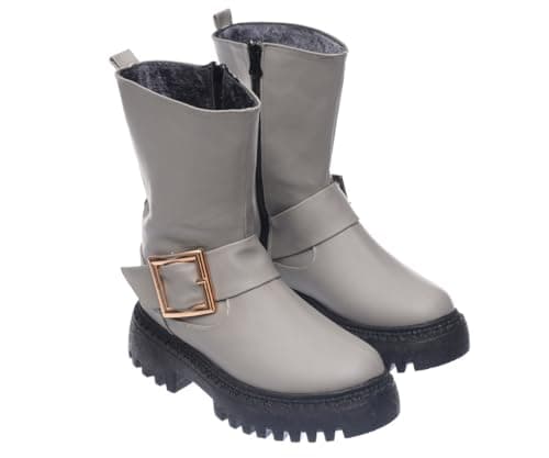 B&W womens B&W-W065-Grey Sneaker Boot