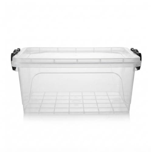 5L Clear Food Storage Container, BPA-Free PP5 Plastic with Airtight Lid, Reusable Food Storage Box for Kitchen, Refrigerator and Pantry, Easy to Clean, 42 × 33 × 35 cm.