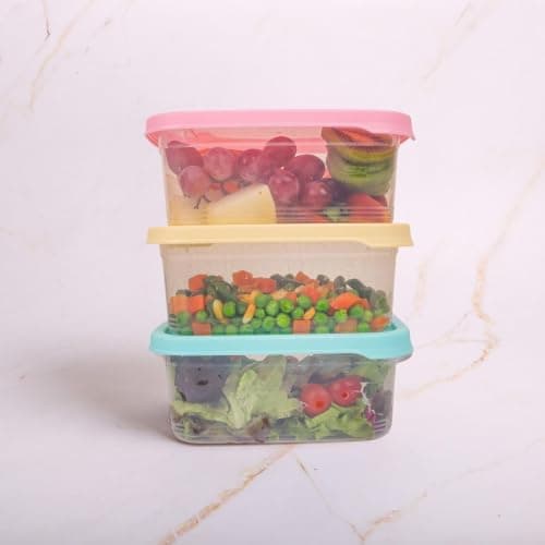 3-Piece Thermal Food Storage Container Set, 1000ml Airtight Fridge Box