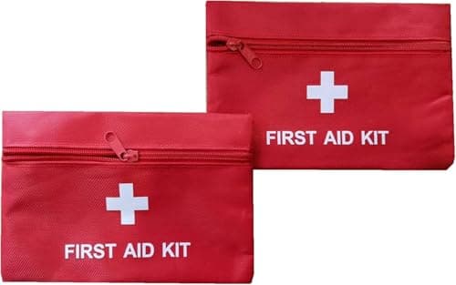 Circle M 2-Pack Small Empty First Aid Pouch: Instructions Portable Travel Emergency Bag