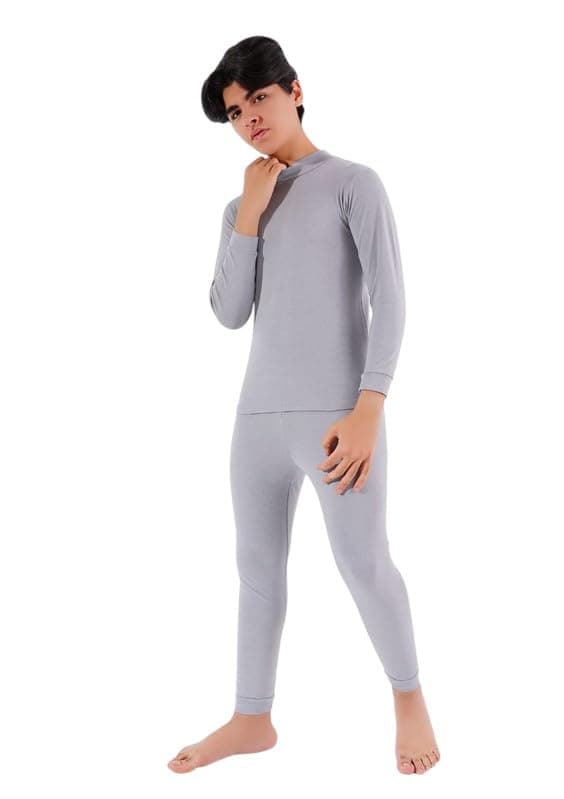 Kids’ Long-Sleeve Thermal Top and Bottom Set | Soft & Breathable Loungewear/Sleepwear Base layer apparel set