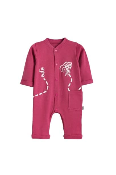 Junior Baby Girls Long Sleeve Romper Jumpsuit - Soft Cotton Blend One-Piece Outfit with Snap Closure, Printed Infant Playsuit, Multicolor, 09