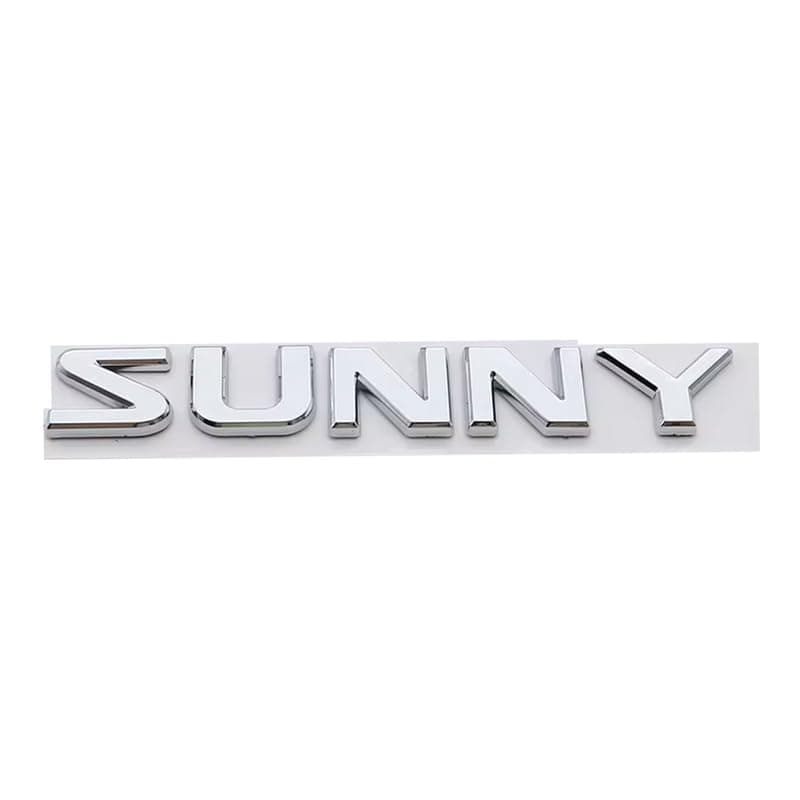 KaberTrade 3D Car Emblem Sticker Decal Car Styling Emblem Replacement for Lost and Damaged Sign, Chrome Finish (Fit and Compatible with Nissan Sunny/SUNNY, 15cm, Code:2448) Vehicle emblem