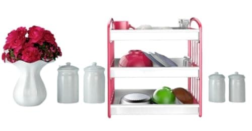 Kitchen Stand 3 Plastic Shelves – Kitchen Tool Organizer & Storage | Practical Shelf to Save Space and Tidy Items