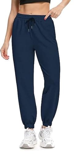 MEZA Women's Milton Jogger Pants, Slim Fit, Drawstring Waist