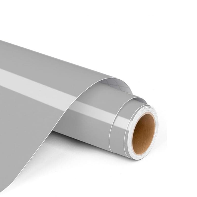 Adhesive Vinyl Roll, for All Cutting Machines, Outdoor Permanent Vinyl for Decoration, Car Decals, Scrapbooking, Signs (Glossy Grey, 2 Meter Width 60cm) by KaberTrade