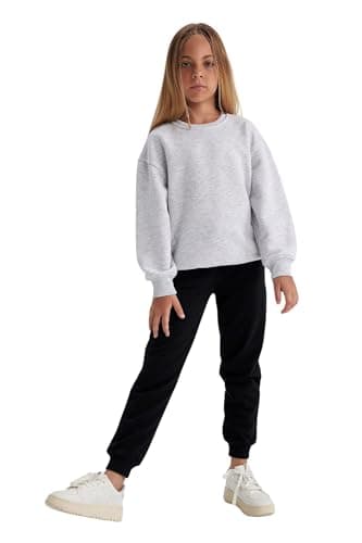 DeFacto Girls Casual Jogger - Standart Fit Knitted Bottom Trousers Y1226A6 Trousers (pack of 1) Pants