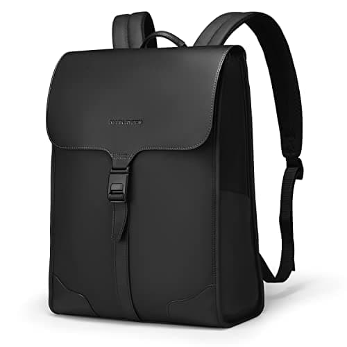 Mark Ryden Men's Leather Backpack 15.6 Inch Waterproof Laptop Backpack with High-Tech Magnetic Closure, Fashion Casual Daypack Ideal for Work, Travel, Daily College, black, 15.6inch, Business