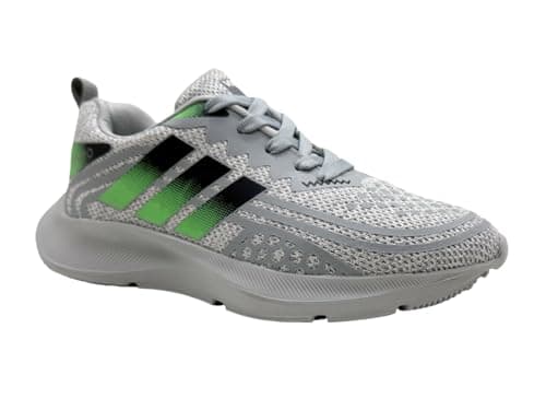 702339-7423390409- Vinitto Men’s Sports Sneakers with EVA Sole – Comfortable Athletic Running Shoes - Light Grey, 42 EU