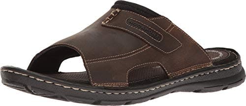 Rockport Men's Darwyn Slide 2 Sandal, Brown Ii Leather, 10.5 W US