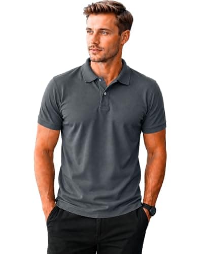 Men’s Polo T-Shirt – Classic Short Sleeve Casual Top, Soft Cotton Feel, Comfortable Fit for Daily Wear