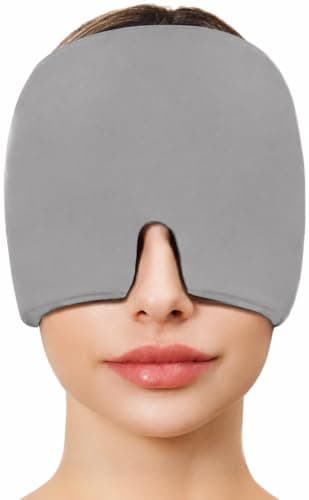 Migraine Relief Hat - Full Head Ambient Migraine Relief Mask with Hot and Cold Water, Ice Cover, for Sinus Headache, Fever, Stress Relief, Puffy Eye, Dark Circles, Cold Compress