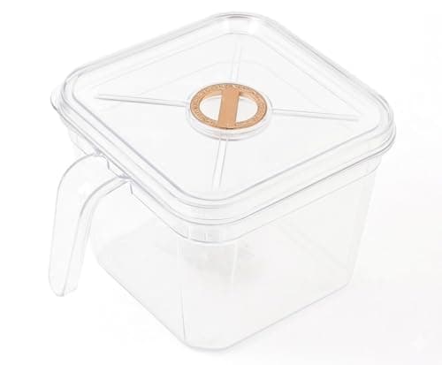 Home Care 714-XX Fridge Storage Container with Lid Durable Airtight Food Organizer for Freshness and Space Saving