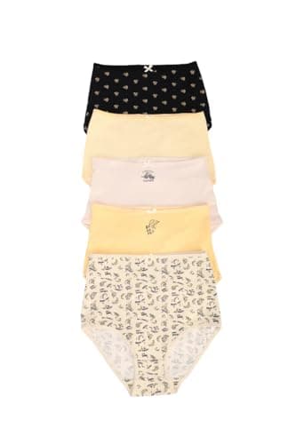 CARINA Womens Pack of 5 Colored Full Brief Panties Briefs (pack of 5) Underpants