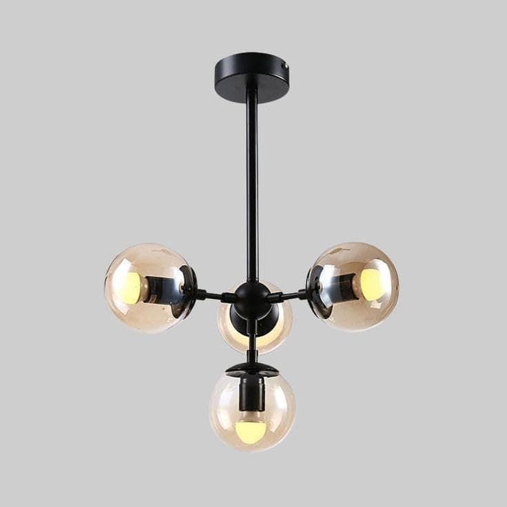 Generic Pendant Light 4 Bulb Without Bulbs 50 * 50 * 50 cm Black