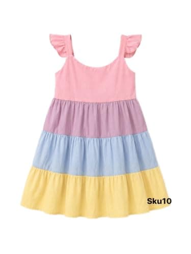 Bebic Dress for Girls - Girls tiered dress Shirt