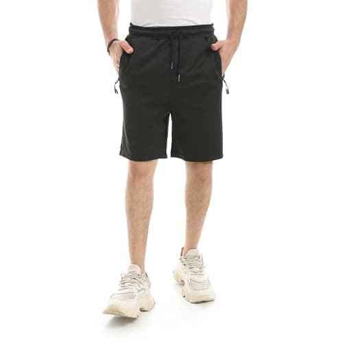 Red Circle Mens Short with Zipper and Pocket Short with Zipper and Pocket