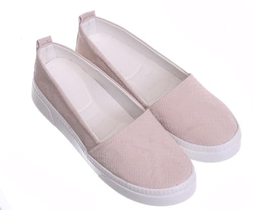 B&W womens B&W-W073-Beige Sneaker Shoes