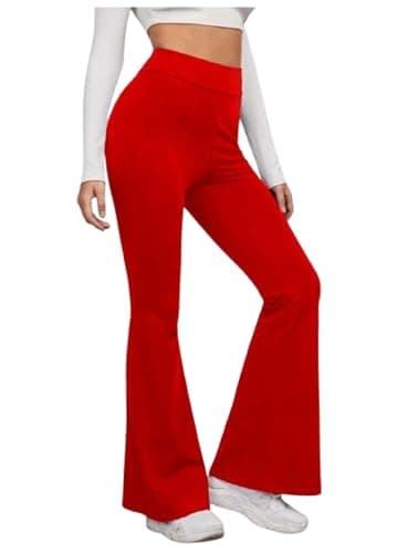 Romba Women's High Waist Flare Pants - Suitable for All Occasions - Soft Material