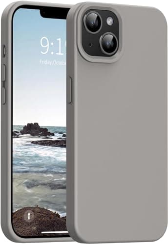 Zubitech Case for IPhone 15 Soft Liquid Silicone Gel Case Full Body Shockproof Rubber Protection Matte Finish Cover Soft Microfiber Lining Cushion Slim Back Case for iPhone 15 (Gray) Cellular phone case