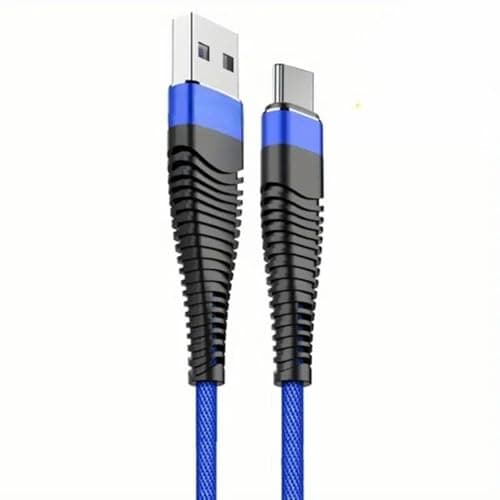 Type C USB Cable Turbo Fast Charging - 30W Max - 5A - Support Data Transfer - 2M - Blue (365 Days Warranty) Electronic cable