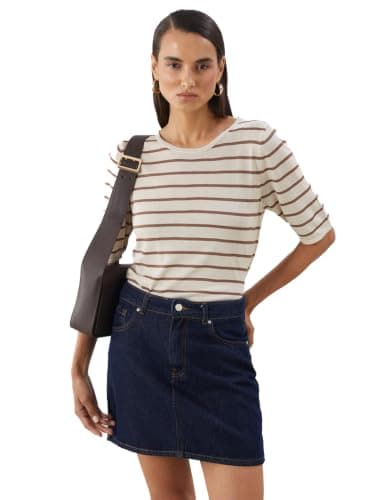 LC WAIKIKI Woman Crew Neck Striped Women's Knitwear Sweater
