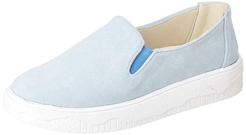 B&W womens B&W-W001-Light Blue-38 Sneaker Shoes