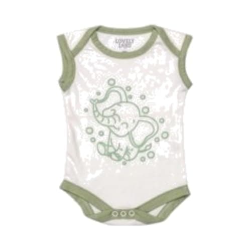 lovely land Baby Boys White Body Animals Printted Shapewear Bodysuit (pack of 1)
