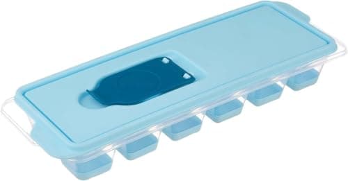 Silicone Ice Cube Tray with Cover, 10-Cube Flexible Mold